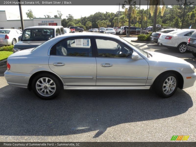 Brilliant Silver / Black 2004 Hyundai Sonata V6