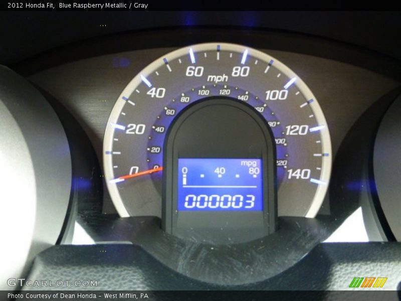 Blue Raspberry Metallic / Gray 2012 Honda Fit