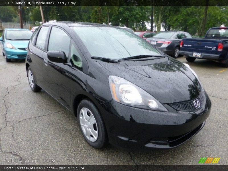Crystal Black Pearl / Gray 2012 Honda Fit