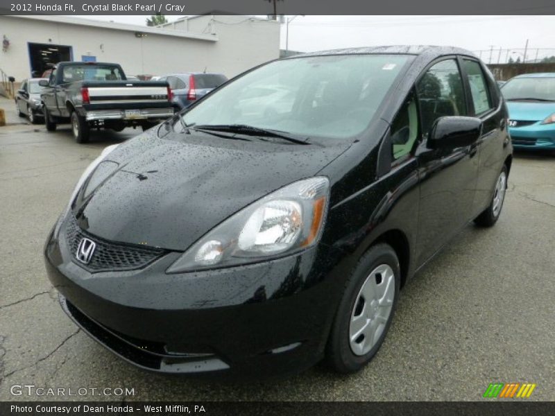 Crystal Black Pearl / Gray 2012 Honda Fit