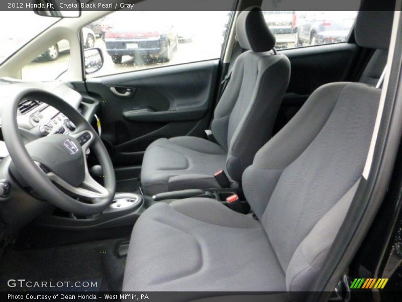 Crystal Black Pearl / Gray 2012 Honda Fit