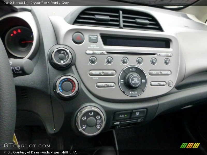 Crystal Black Pearl / Gray 2012 Honda Fit