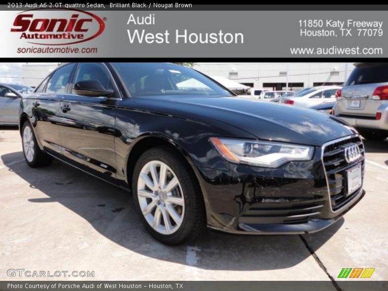 Brilliant Black / Nougat Brown 2013 Audi A6 2.0T quattro Sedan