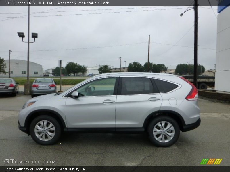 Alabaster Silver Metallic / Black 2012 Honda CR-V EX-L 4WD