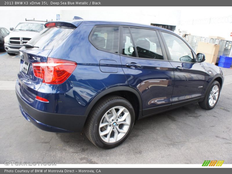 Deep Sea Blue Metallic / Black 2013 BMW X3 xDrive 35i