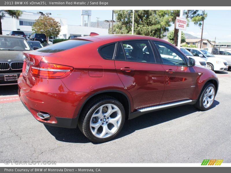 Vermilion Red Metallic / Sand Beige 2013 BMW X6 xDrive35i