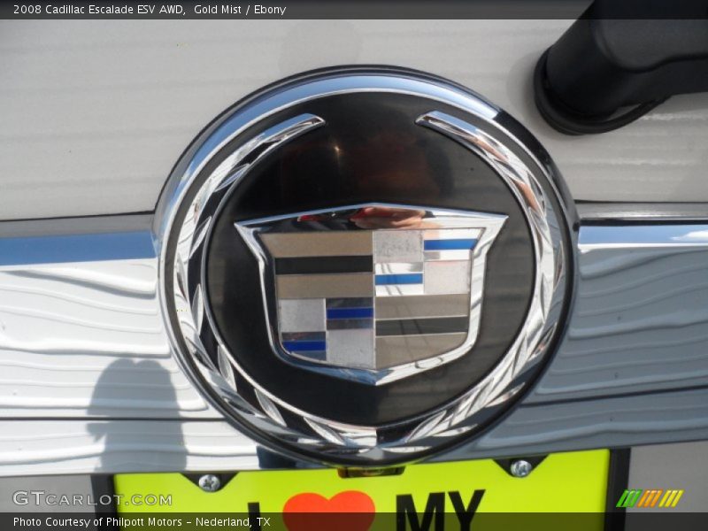 Gold Mist / Ebony 2008 Cadillac Escalade ESV AWD