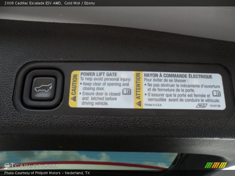 Gold Mist / Ebony 2008 Cadillac Escalade ESV AWD