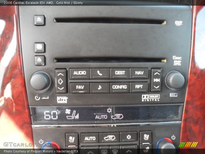Gold Mist / Ebony 2008 Cadillac Escalade ESV AWD