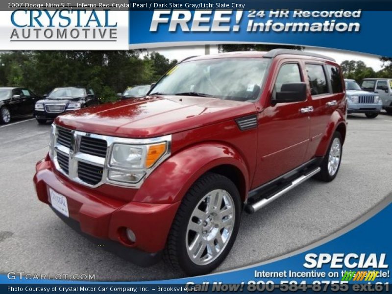 Inferno Red Crystal Pearl / Dark Slate Gray/Light Slate Gray 2007 Dodge Nitro SLT