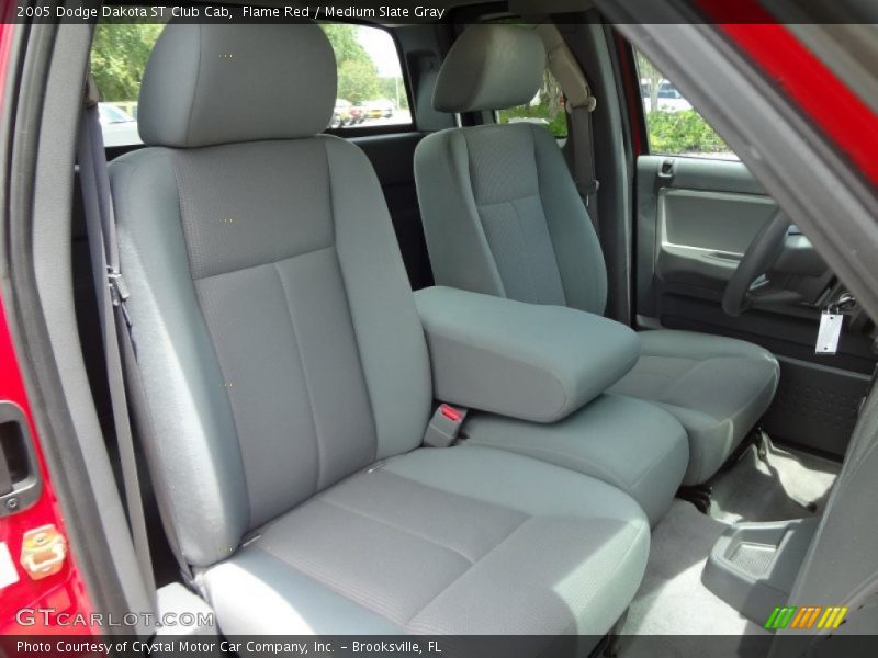 Flame Red / Medium Slate Gray 2005 Dodge Dakota ST Club Cab