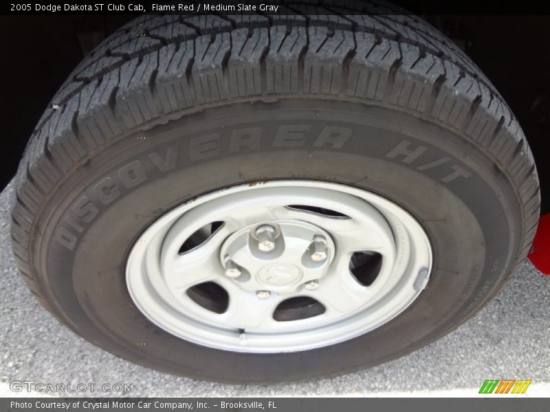 Flame Red / Medium Slate Gray 2005 Dodge Dakota ST Club Cab