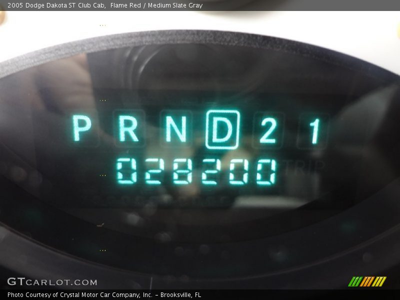 Flame Red / Medium Slate Gray 2005 Dodge Dakota ST Club Cab