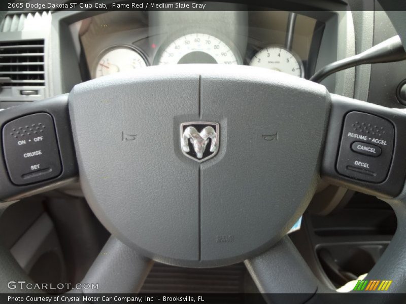 Flame Red / Medium Slate Gray 2005 Dodge Dakota ST Club Cab