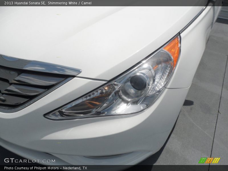 Shimmering White / Camel 2013 Hyundai Sonata SE