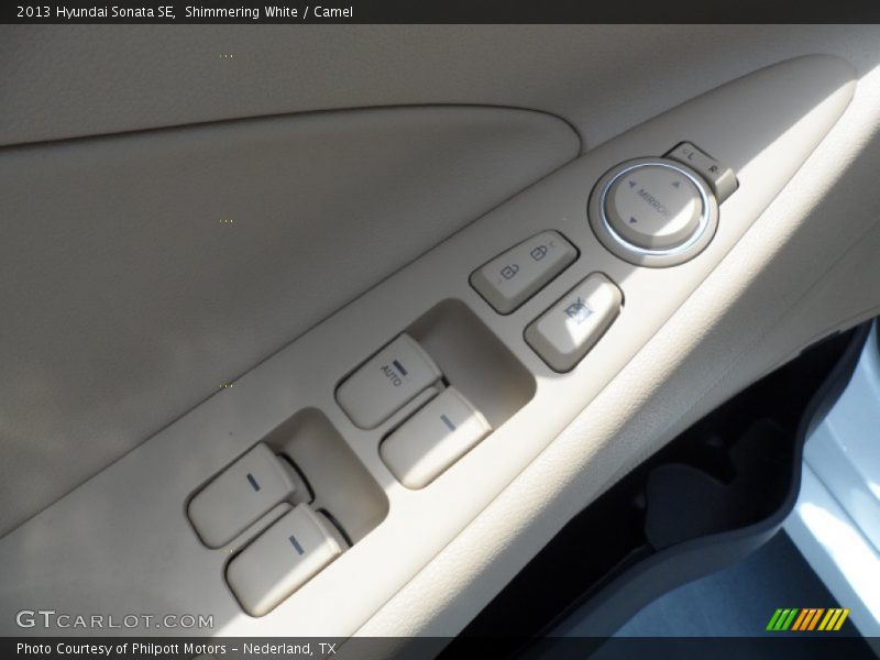 Shimmering White / Camel 2013 Hyundai Sonata SE