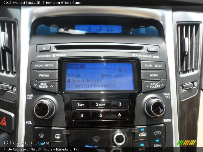 Shimmering White / Camel 2013 Hyundai Sonata SE