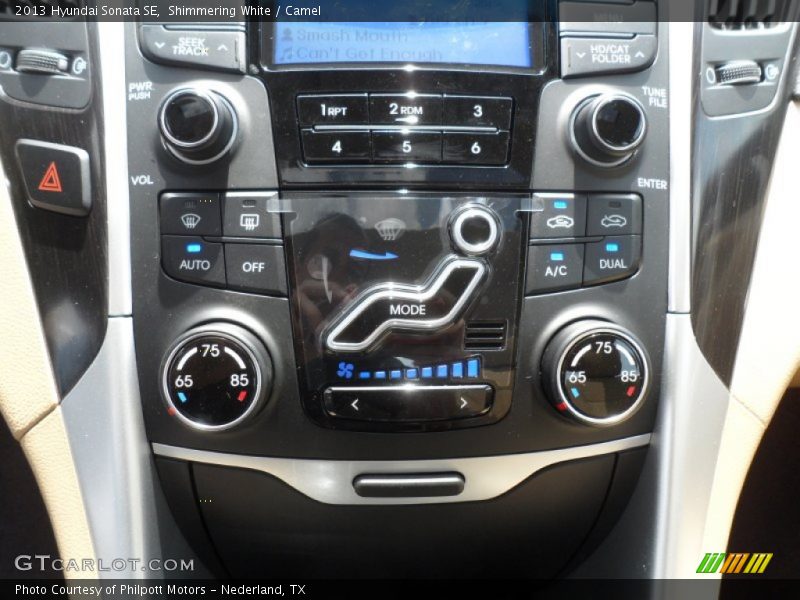 Shimmering White / Camel 2013 Hyundai Sonata SE
