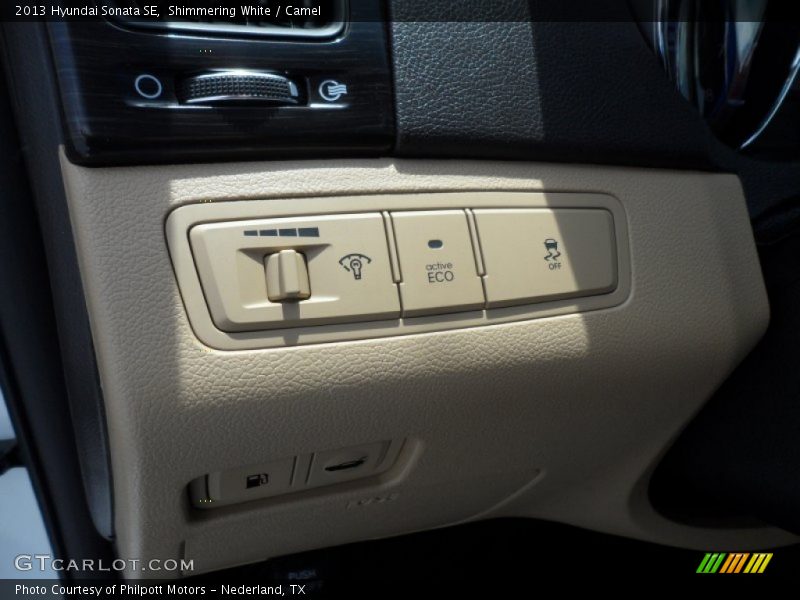 Shimmering White / Camel 2013 Hyundai Sonata SE