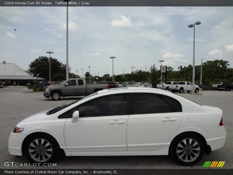Taffeta White / Gray 2009 Honda Civic EX Sedan