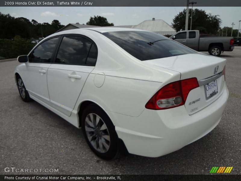 Taffeta White / Gray 2009 Honda Civic EX Sedan