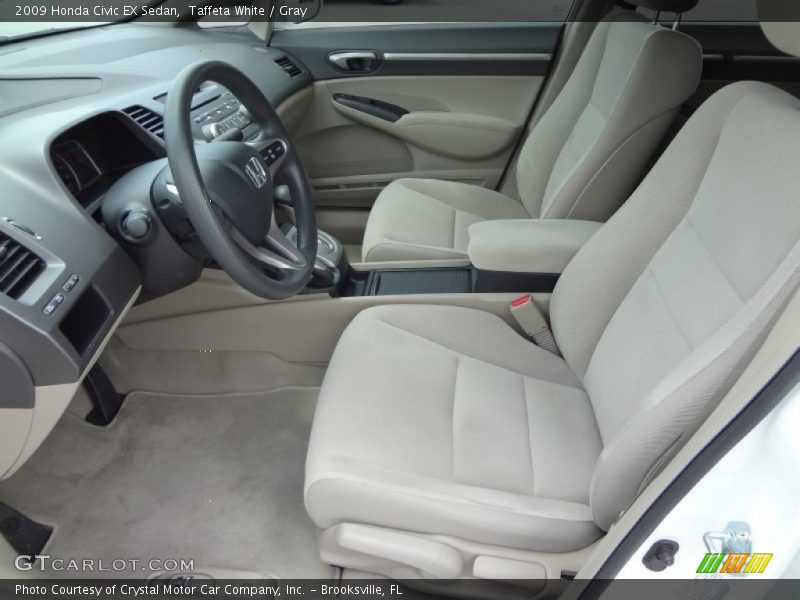 Taffeta White / Gray 2009 Honda Civic EX Sedan