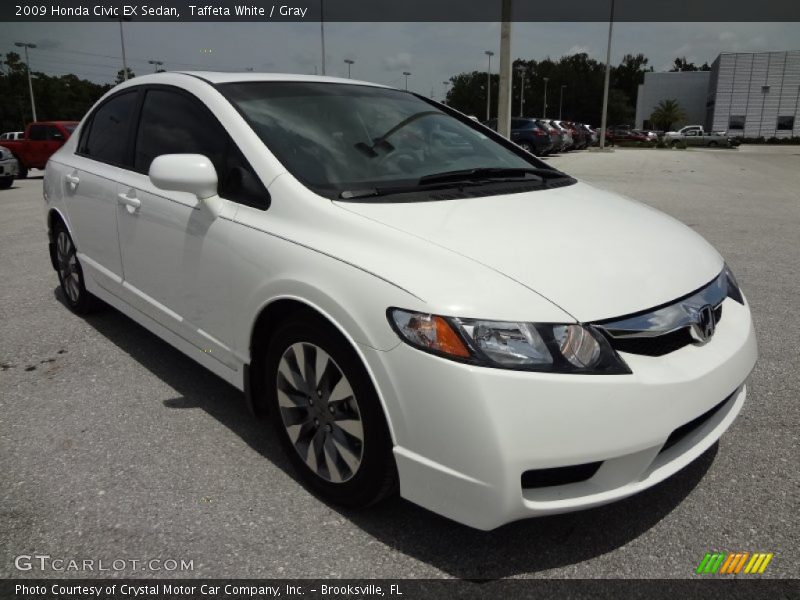 Taffeta White / Gray 2009 Honda Civic EX Sedan