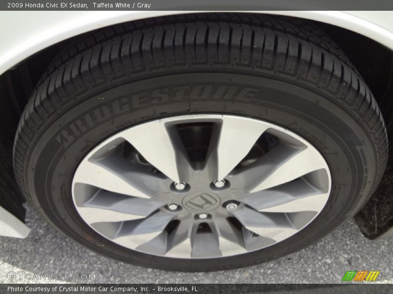 Taffeta White / Gray 2009 Honda Civic EX Sedan