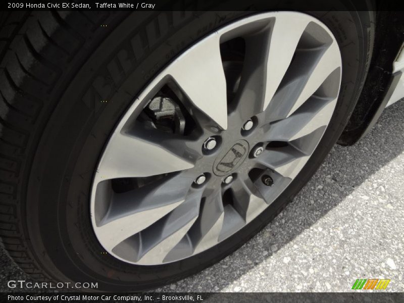 Taffeta White / Gray 2009 Honda Civic EX Sedan