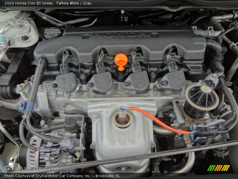 Taffeta White / Gray 2009 Honda Civic EX Sedan