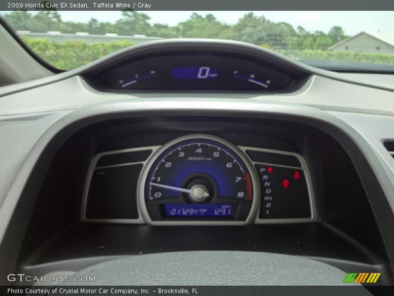 Taffeta White / Gray 2009 Honda Civic EX Sedan