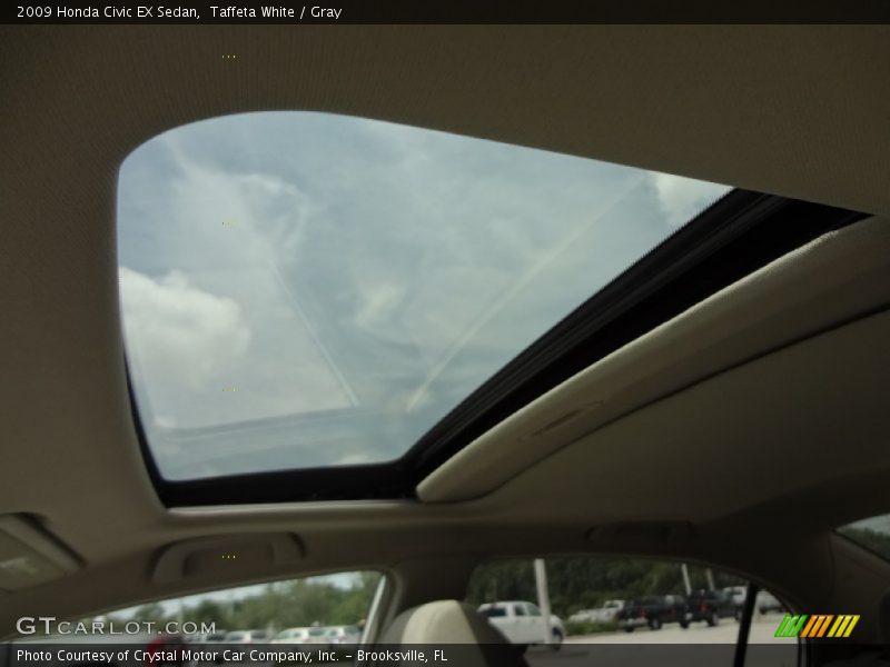 Taffeta White / Gray 2009 Honda Civic EX Sedan