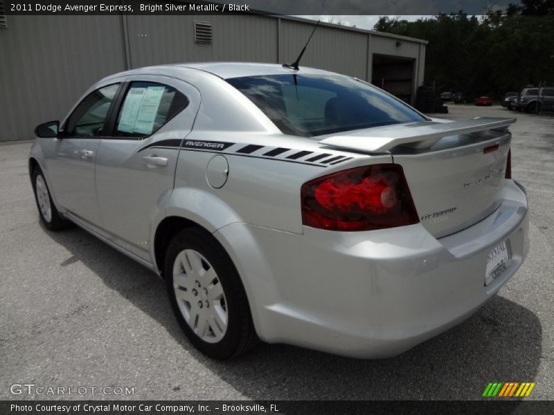 Bright Silver Metallic / Black 2011 Dodge Avenger Express