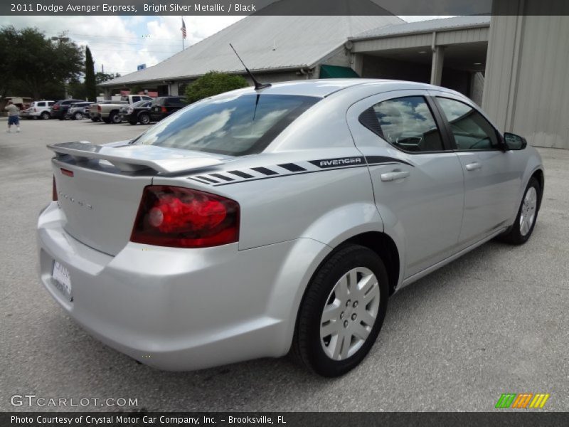 Bright Silver Metallic / Black 2011 Dodge Avenger Express