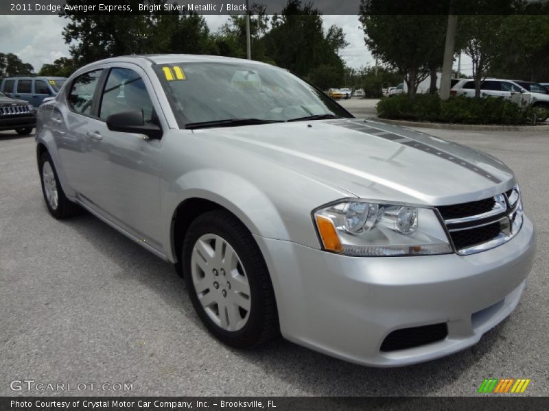 Bright Silver Metallic / Black 2011 Dodge Avenger Express