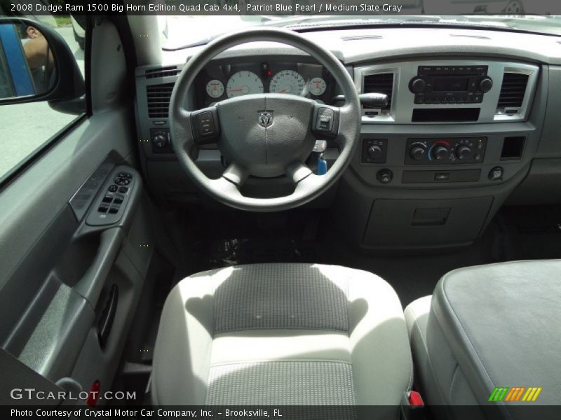 Patriot Blue Pearl / Medium Slate Gray 2008 Dodge Ram 1500 Big Horn Edition Quad Cab 4x4
