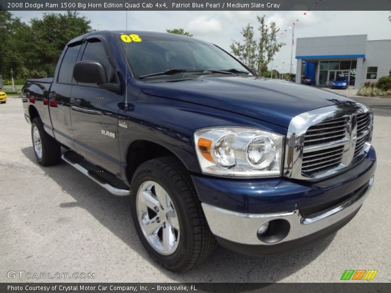 Patriot Blue Pearl / Medium Slate Gray 2008 Dodge Ram 1500 Big Horn Edition Quad Cab 4x4