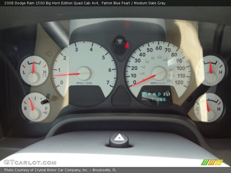 Patriot Blue Pearl / Medium Slate Gray 2008 Dodge Ram 1500 Big Horn Edition Quad Cab 4x4