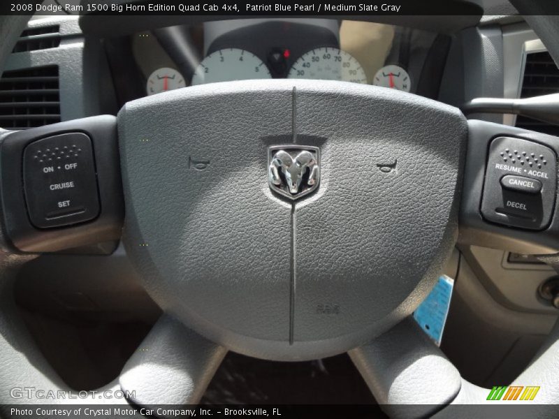Patriot Blue Pearl / Medium Slate Gray 2008 Dodge Ram 1500 Big Horn Edition Quad Cab 4x4