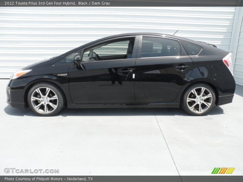 Black / Dark Gray 2012 Toyota Prius 3rd Gen Four Hybrid