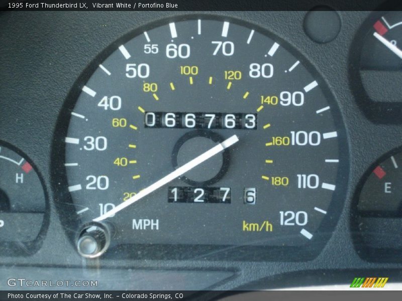 Vibrant White / Portofino Blue 1995 Ford Thunderbird LX