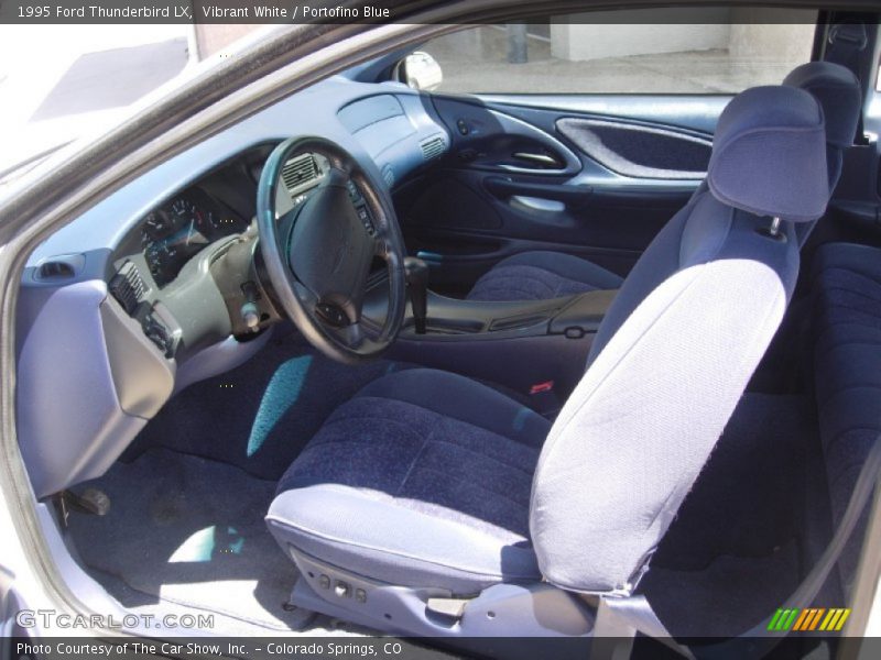 Vibrant White / Portofino Blue 1995 Ford Thunderbird LX