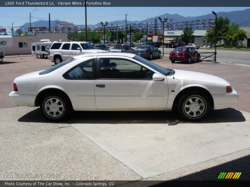 Vibrant White / Portofino Blue 1995 Ford Thunderbird LX