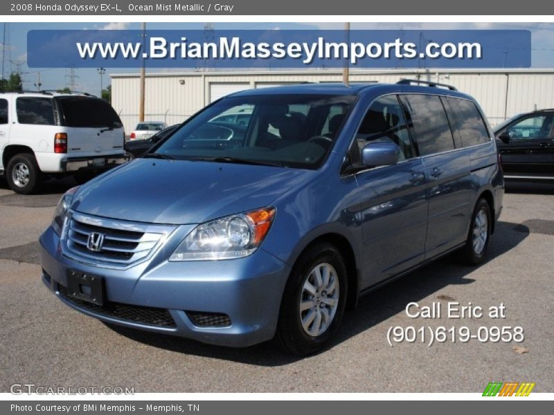 Ocean Mist Metallic / Gray 2008 Honda Odyssey EX-L