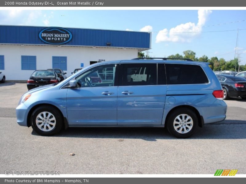 Ocean Mist Metallic / Gray 2008 Honda Odyssey EX-L