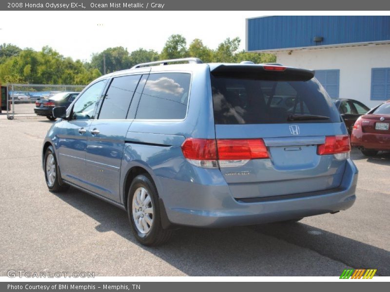 Ocean Mist Metallic / Gray 2008 Honda Odyssey EX-L