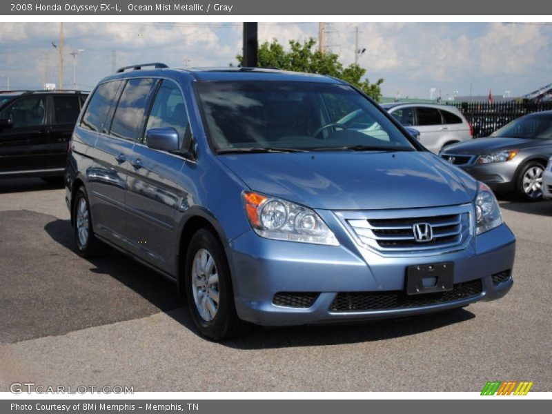 Ocean Mist Metallic / Gray 2008 Honda Odyssey EX-L