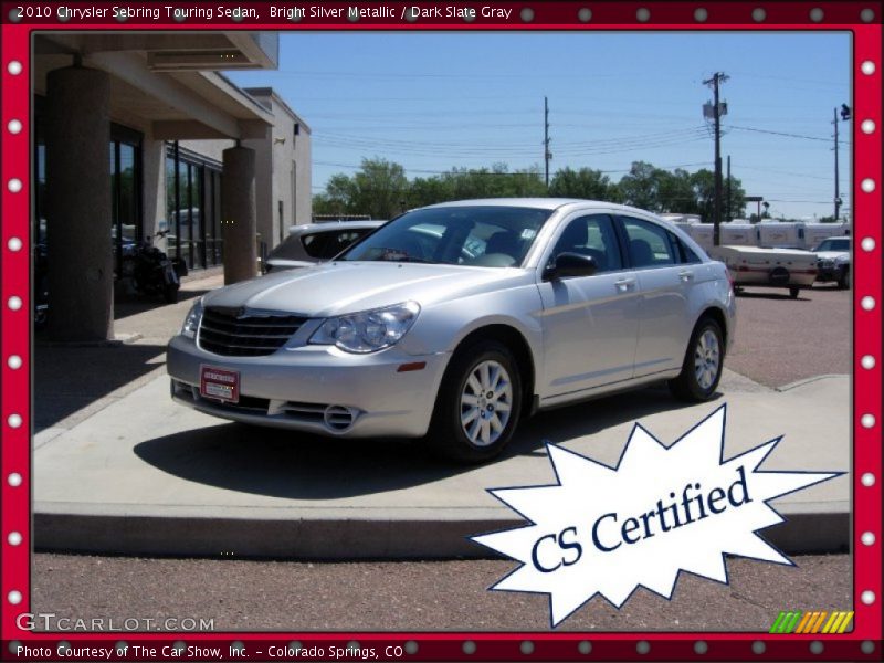 Bright Silver Metallic / Dark Slate Gray 2010 Chrysler Sebring Touring Sedan