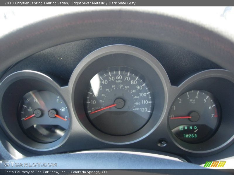 Bright Silver Metallic / Dark Slate Gray 2010 Chrysler Sebring Touring Sedan