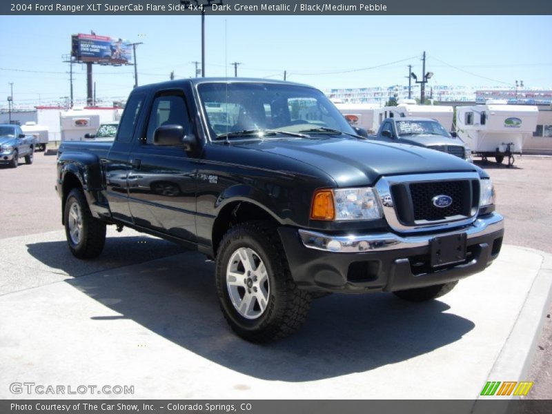 Dark Green Metallic / Black/Medium Pebble 2004 Ford Ranger XLT SuperCab Flare Side 4x4